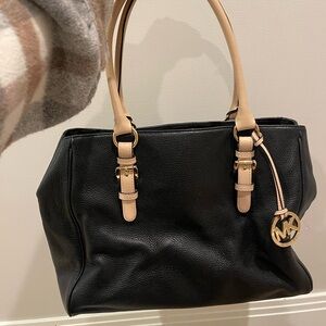 Michael Kors black and tan tote